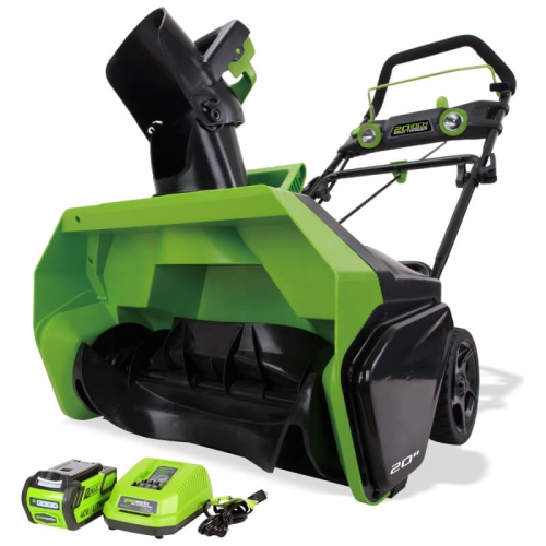 Souffleuse à neige sans balais Greenworks 40&nbsp;V de 20 po, batterie 4,0&nbsp;Ah et chargeur inclus