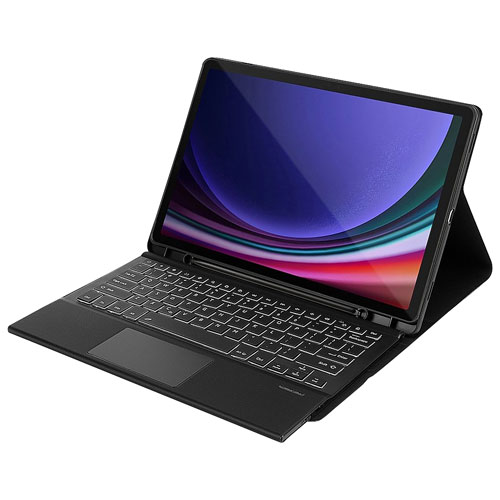 Étui-clavier de SaharaCase pour Galaxy Tab S10+/S9+/S9FE+ - Noir