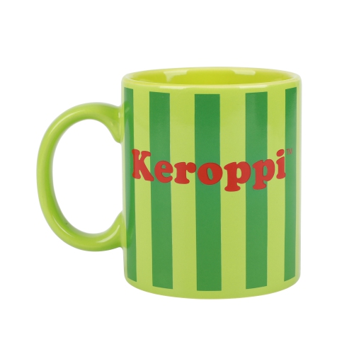 BIOWORLD  Hello Kitty X Friends Keroppi Striped 16OZ Mug In Green