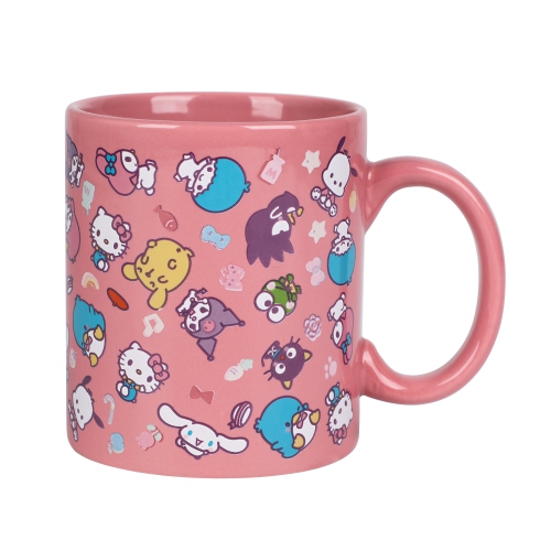 Image 1 of 3.. Hello Kitty x Friends Pink 16oz Mug