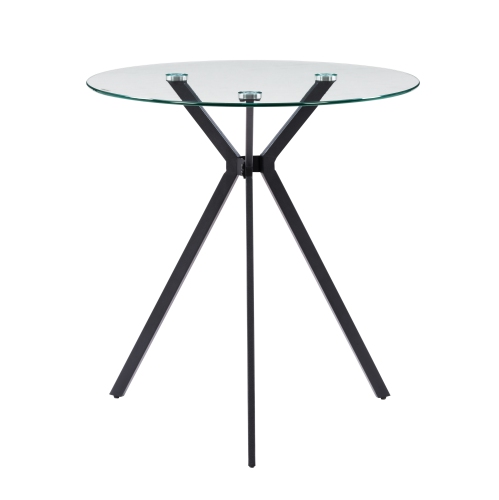 CORLIVING  Lennox Glass Top Trestle Bistro Table