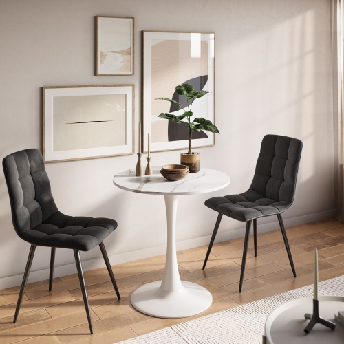 CorLiving Round Marbled Bistro Table