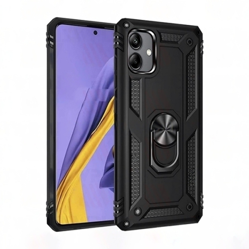 Image 1 de 4.. [CSmart] Étui hybride magnétique rigide avec anneau pour Samsung Galaxy A05, noir