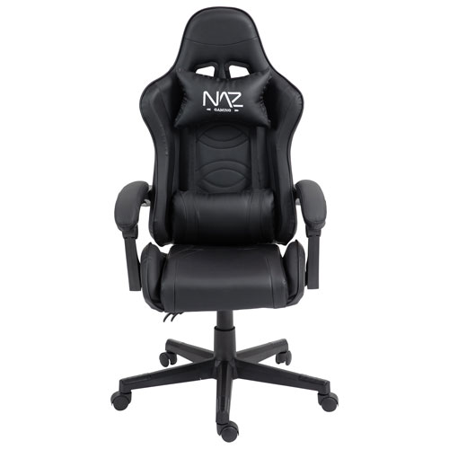 Fauteuil de jeu ergonomique à dossier haut en similicuir Tachi de Naz - Noir