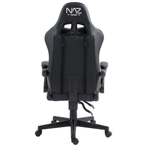Naz Tachi Ergonomic High-Back Faux Leather Gaming Chair - Black