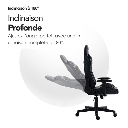 Naz Gladius Ergonomic High-Back Faux Leather Gaming Chair - Black