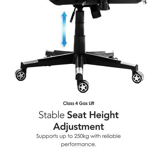 Naz Gladius Ergonomic High-Back Faux Leather Gaming Chair - Black/White