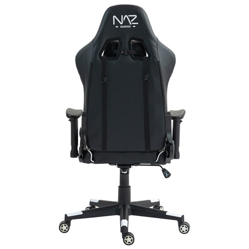 Naz Gladius Ergonomic High-Back Faux Leather Gaming Chair - Black/White