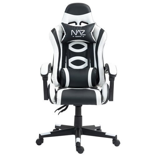 Naz Tachi Ergonomic High-Back Faux Leather Gaming Chair - White