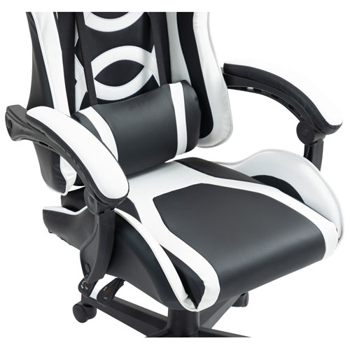 Naz Tachi Ergonomic High-Back Faux Leather Gaming Chair - White