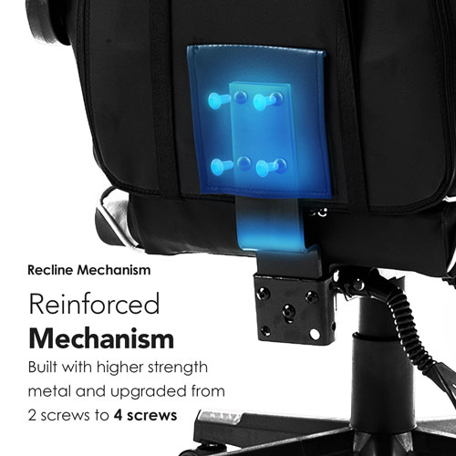 Naz Tachi Ergonomic High-Back Faux Leather Gaming Chair - White