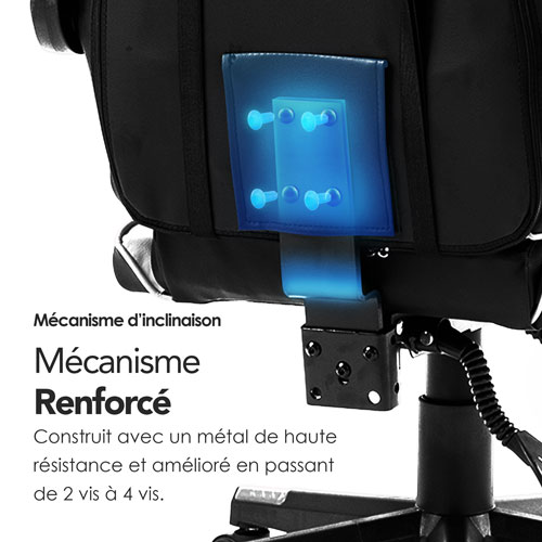 Naz Tachi Ergonomic High-Back Faux Leather Gaming Chair - White