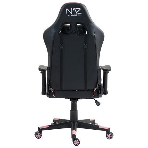 Fauteuil de jeu ergonomique à dossier haut en similicuir Gladius de Naz - Rose