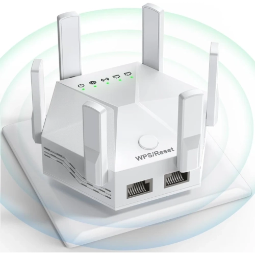 2025 WiFi 6 Mesh Extender – Up To 20k Sq Ft Coverage, 3000 Mbps, Dual Band, Gigabit Port, WPA3 Security