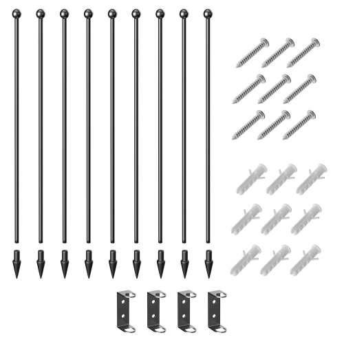 PawHut Heavy Duty Dog Playpen, Steel Dog Pen with Door, Pet Exercise Fence, Outdoor Indoor DIY Design for Small and Medium Dogs, 31.5" Height, 8