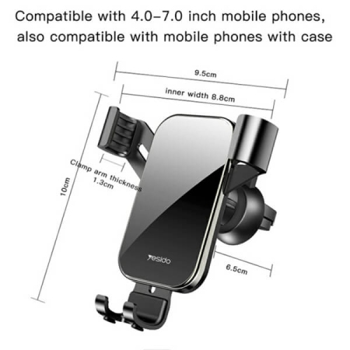 Universal Car Phone Holder Stand Dashboard Windshield GPS Car Mount Bracket Mobile Phone Holder Mobile Support Yesido C87
