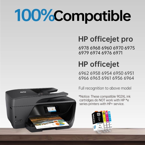 Gotoners Compatible HP 902XL 902 XL Ink Cartridge with Latest Chip for OfficeJet Pro 6978 6968 6960 6970 6962 6958 6954 6950