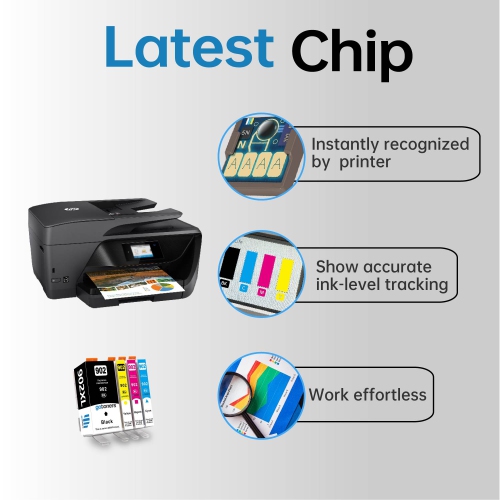 Gotoners Compatible HP 902XL 902 XL Ink Cartridge with Latest Chip for OfficeJet Pro 6978 6968 6960 6970 6962 6958 6954 6950