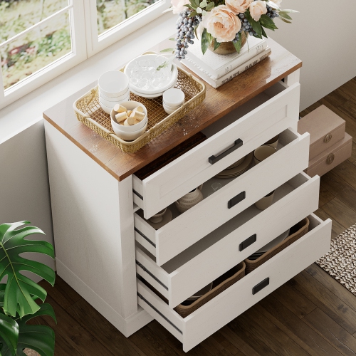 WAMPAT 8 Drawer Dresser for Bedroom, Drawer of Chest Clothes Organizer with Anti-tilt Device,31.9" Tall Storage Cabinet for Closet Hallway Living