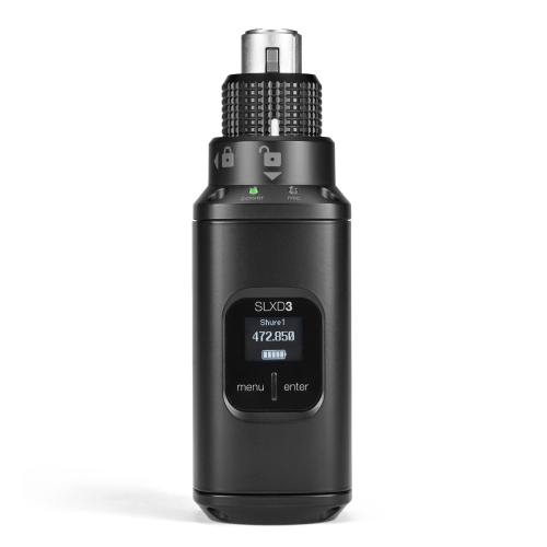 Shure SLXD35 Portable Digital Wireless Plug-On System with SLXD3 Plug-On Transmitter and SLXD5 Single-Channel Portable Receiver - G58