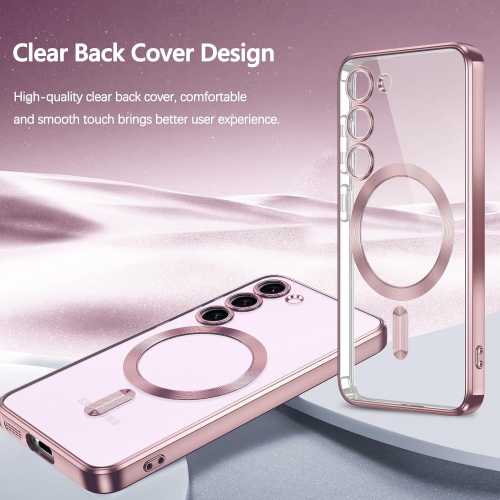 Magnetic Case Designed for Samsung Galaxy S24 5G - Compatible with MagSafe Charging & Accessories - Rose Gold