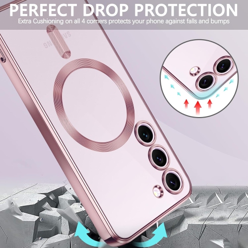 Magnetic Case Designed for Samsung Galaxy S24 5G - Compatible with MagSafe Charging & Accessories - Rose Gold