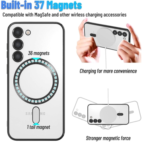 Magnetic Case Designed for Samsung Galaxy S24 Ultra 5G - Compatible with MagSafe Charging & Accessories - Black