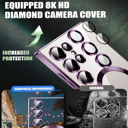 Magnetic Case Designed for Samsung Galaxy S24 Ultra 5G - Compatible with MagSafe Charging & Accessories - Silver