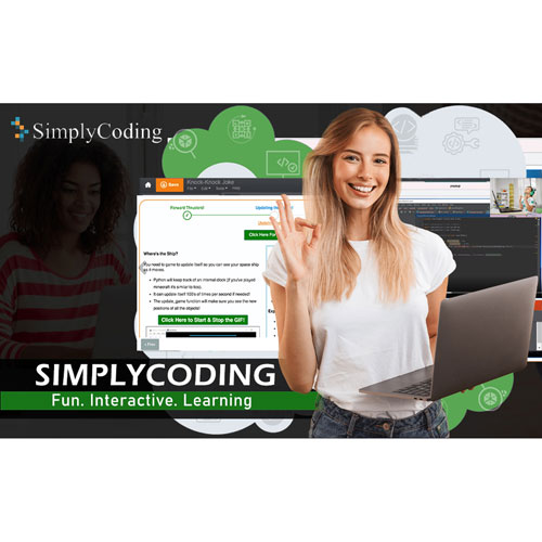 SimplyCoding Learn to Code Multiplayer Game in Python - Ages 11+ - Digital Download