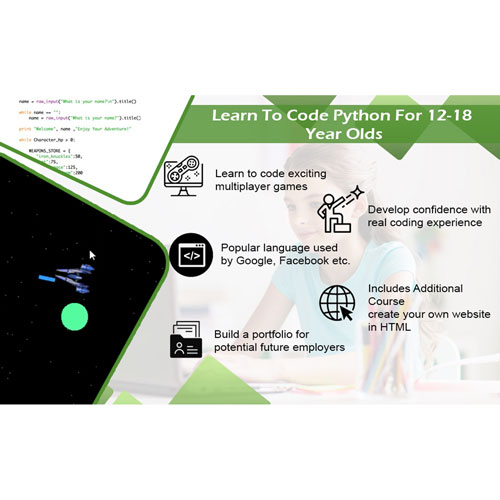 SimplyCoding Learn to Code Multiplayer Game in Python - Ages 11+ - Digital Download