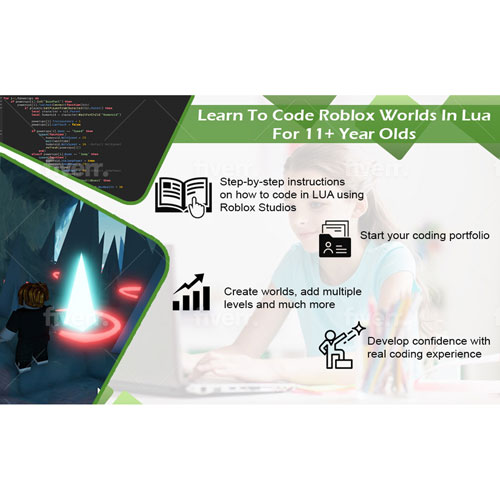 SimplyCoding Learn to Code Roblox Worlds in LUA - Ages 11+ - Digital Download