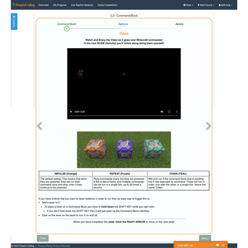 SimplyCoding Learn to Code Command Blocks in Minecraft - Ages 9+ - Digital Download