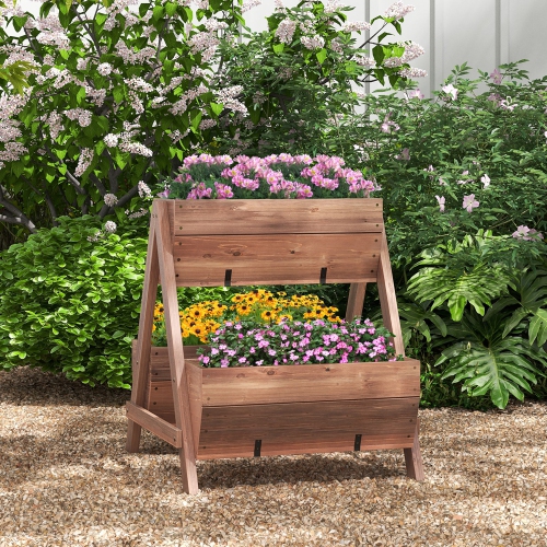 Gymax 21'' x 8'' x 8.5'' Vertical Raised Garden bed Planter Stand w/ 3 Planter Boxes