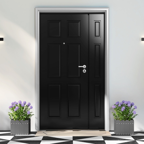 Gymax 2 Pack Square Planter Box Weather-Resistant HDPE Flower Pot Garden Bed