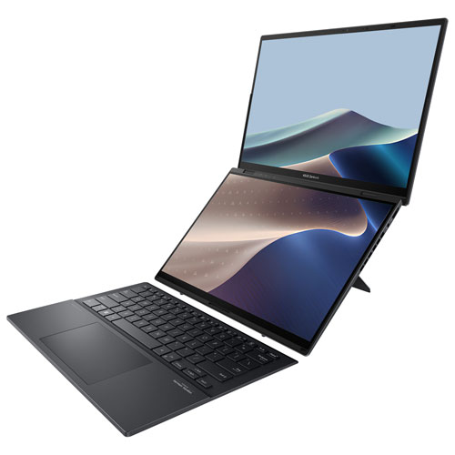ASUS Zenbook DUO 14" OLED Touchscreen Laptop - Grey (Intel Core Ultra 7 EVO/1TB SSD/16GB RAM) - En
