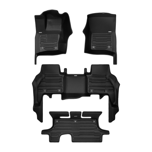 TUXMAT  - for Land Rover Defender 130 8-Seater 2023-2026 Models - Custom Car Mats - Maximum Coverage, All Weather, Laser Measured - This Full Set