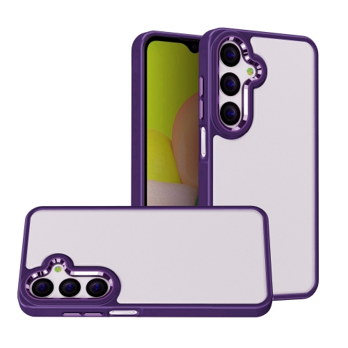 [CSmart] Transparent Hard PC Hybrid Case Cover for Samsung Galaxy S25 / S24, Purple