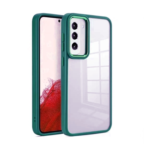 [CSmart] Transparent Hard PC Matte TPU Hybrid Case Cover for Samsung Galaxy S24 Plus, Midnight Green