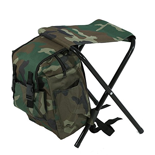 HLD Backpack Stool Cooler Chair Heavy Duty 400 Lbs Max Load Portable Lightweight Stool Folding Cooler Stool for Camping Hunting Fishing
