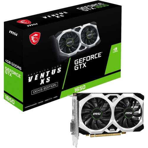 MSI  Geforce Gtx 1650 D6 Ventus Xs Ocv3 128-Bit 4GB Gdrr6 Graphics Card (1X HDMI, 1X Dp, 1X Dvi)