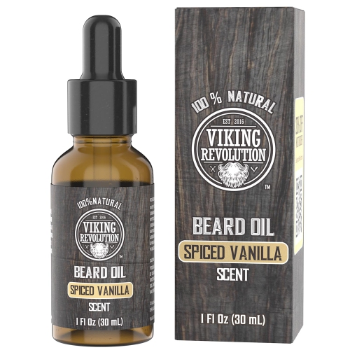 VIKING REVOLUTION  Beard Oil for Men - (1 Pack, Spiced Vanilla)