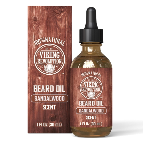 VIKING REVOLUTION  Beard Oil Conditioner - (Sandalwood, 1 Pack)