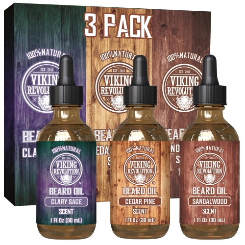 VIKING REVOLUTION  Beard Oil Conditioner 3 Pack