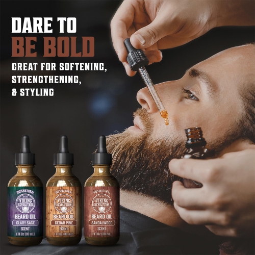 Viking Revolution Beard Oil Conditioner 3 Pack