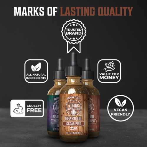 Viking Revolution Beard Oil Conditioner 3 Pack