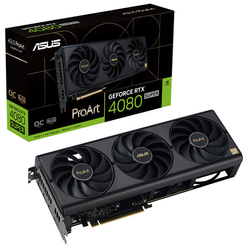 ASUS ProArt GeForce RTX 4080 Super OC 16GB GDDR6X Video Card