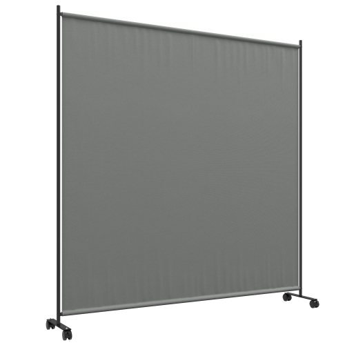 OUTSUNNY  Single Panel Room Divider \w Lockable Wheels, 6Ft Rolling Privacy Screen, Portable Freestanding Privacy Panel for Garden Backyard Deck Pool