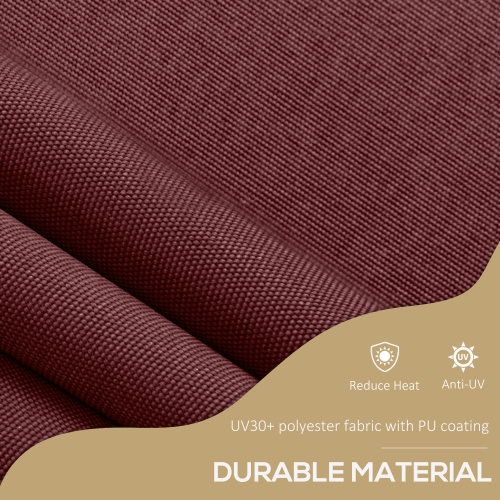 Outsunny 10' x 3' Manual Retractable Awning, Non-Screw Freestanding Patio Sun Shade Shelter with Support Pole Stand and UV-resistant fabric for