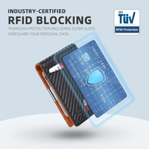 Men's RFID Blocking Bifold Wallet - Larger Capacity with 12 Slots, Minimalist Design for Front Pocket Comfort, Includes ID Window