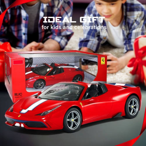 Ferrari 458 Speciale A Convertible RC Car 1/14 Scale Licensed Remote Control Toy Car with Working Lights by Rastar